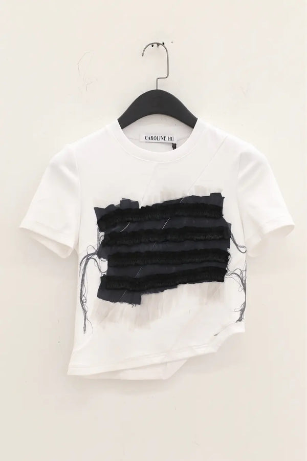 CAROLINE HU Print T-Shirt SS22WHT11PRTBK